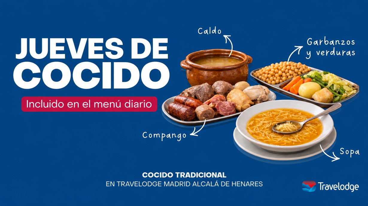 Vuelven los jueves de cocido en Travelodge Madrid Alcalá de Henares