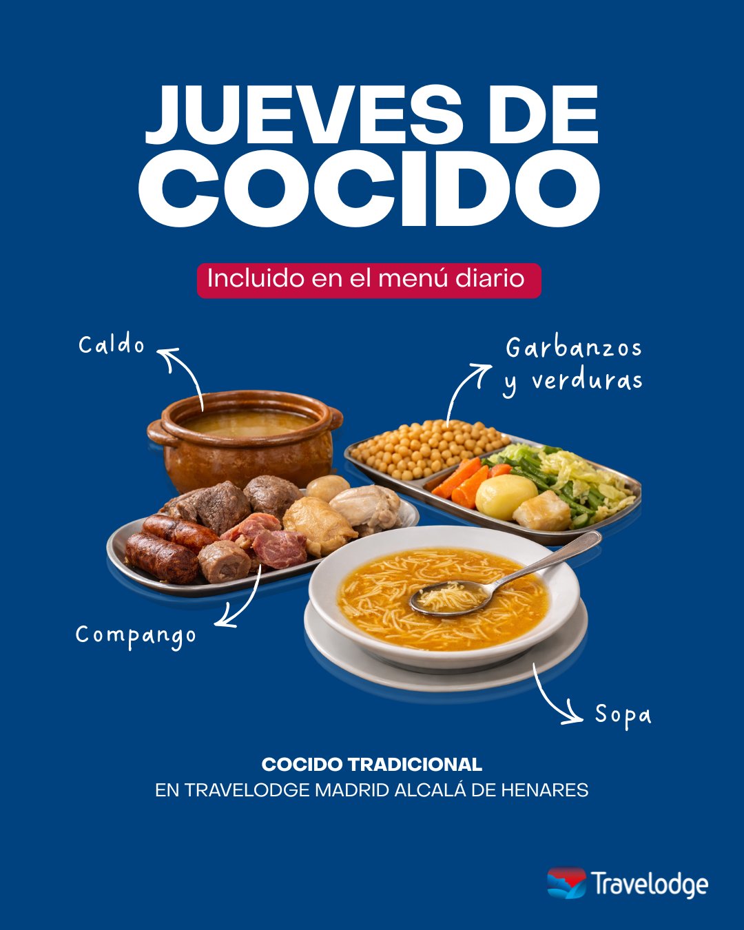 Vuelven los jueves de cocido en Travelodge Madrid Alcalá de Henares