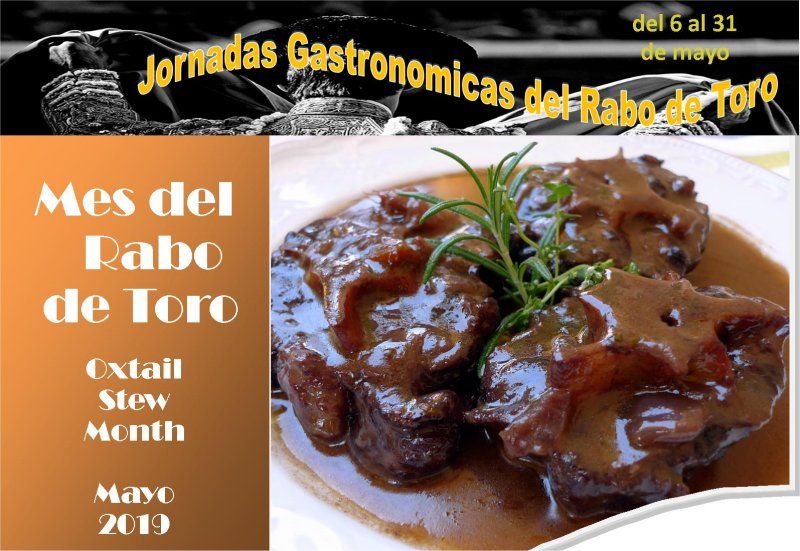 No te puedes perder las jornadas Gastronómicas del Rabo de Toro  que nos ha preparado Marisquería Faro de Fisterra en Alcala de Henares. Válido todos los días, comidas y cenas del 6 al 31 de Mayo de 2019