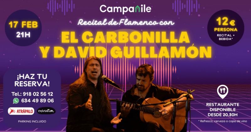 Recital de flamenco con El Carbonilla y David Guillamón